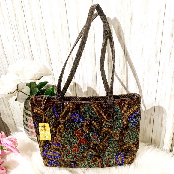 Ermo Collection Handbags - NWT Ermo Collection Heavily Beaded Shoulder Purse